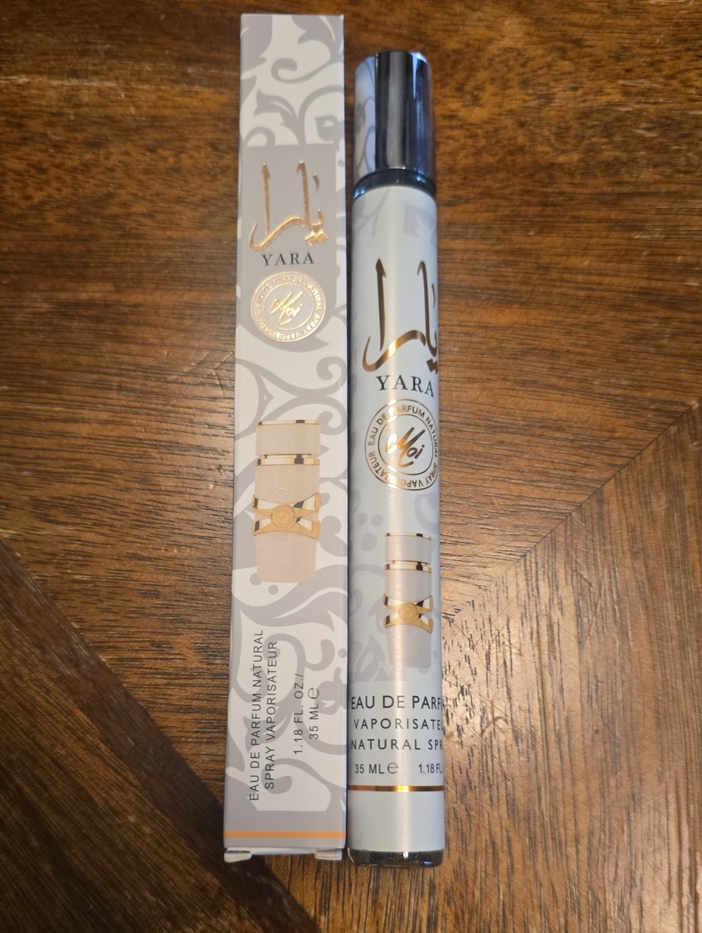 Ara Yara Eau de Parfum Spray — Light Gray with Gold Accents